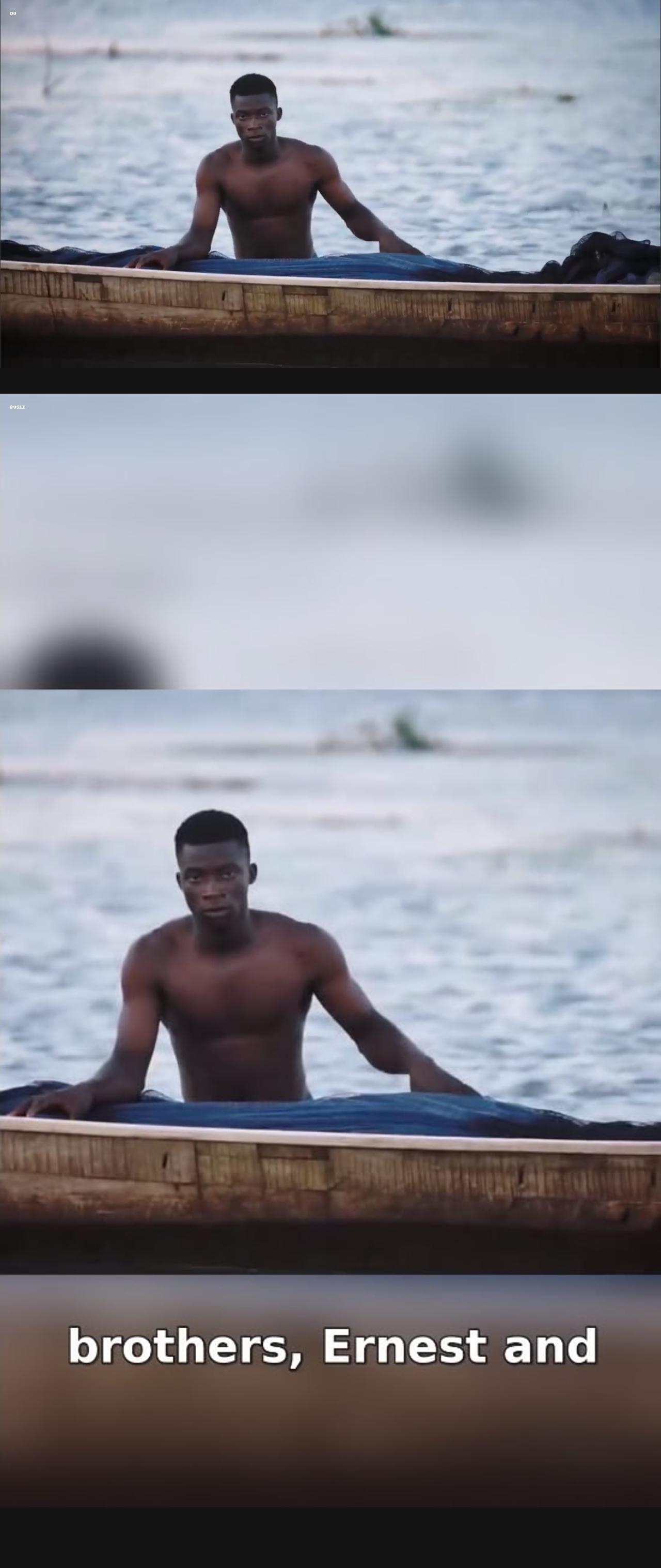 Before and after video transformation